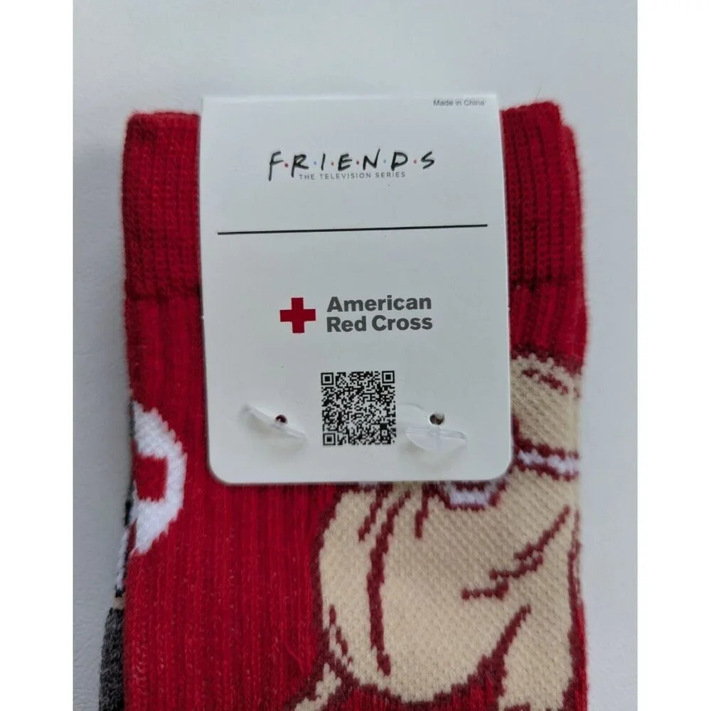 AMERICAN RED CROSS Socks "FRIENDS" Limited edition, 2 Pairs NWT - Picture 4 of 5